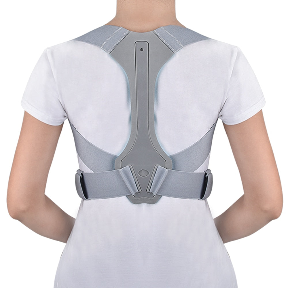 Silver Adjustable Back Posture Corrector Back Pain Relief Belt Spine Waist Support Correction Straps Posture Belt For Men Women
